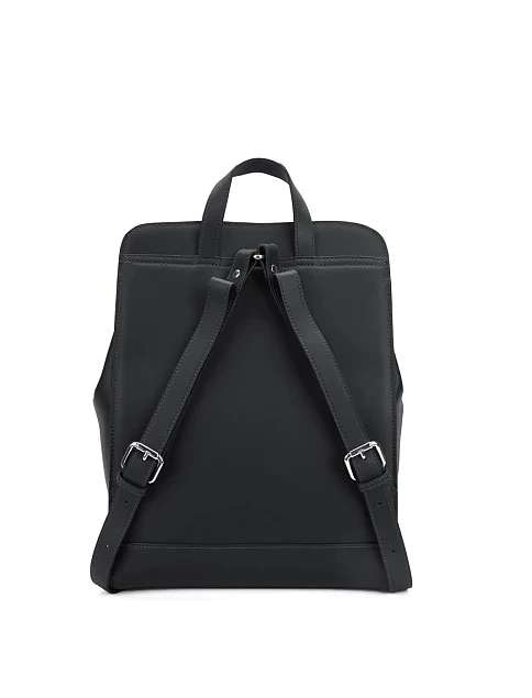 Женский рюкзак кожаный черный - фото 4 - Miraton