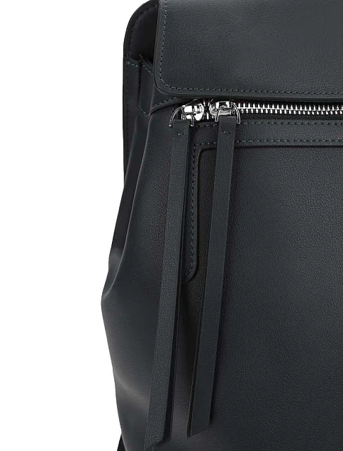 Женский рюкзак кожаный черный - фото 5 - Miraton