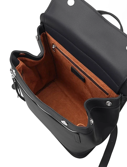 Женский рюкзак кожаный черный - фото 6 - Miraton