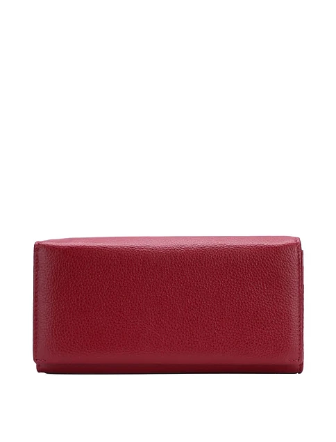 Гаманець на магніті шкіряний бордовий - фото 1 - Miraton
