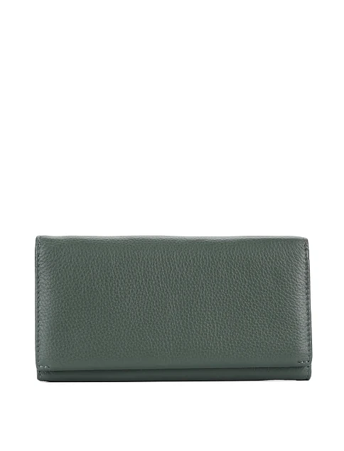 Гаманець на магніті шкіряний зелений - фото 1 - Miraton