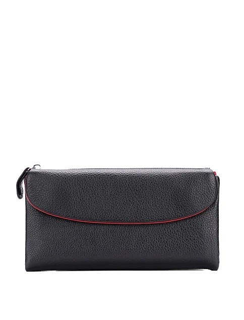 Кошелек кожаный черный - фото 1 - Miraton