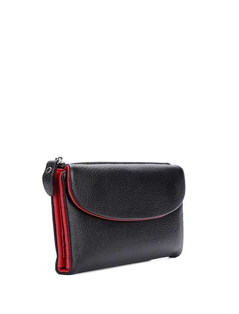 Кошелек кожаный черный - фото 2 - Miraton