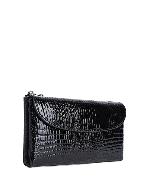 Гаманець на магніті шкіряний чорний - фото 2 - Miraton