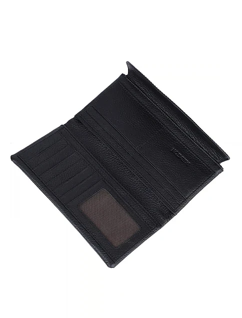 Гаманець на магніті шкіряний чорний - фото 4 - Miraton