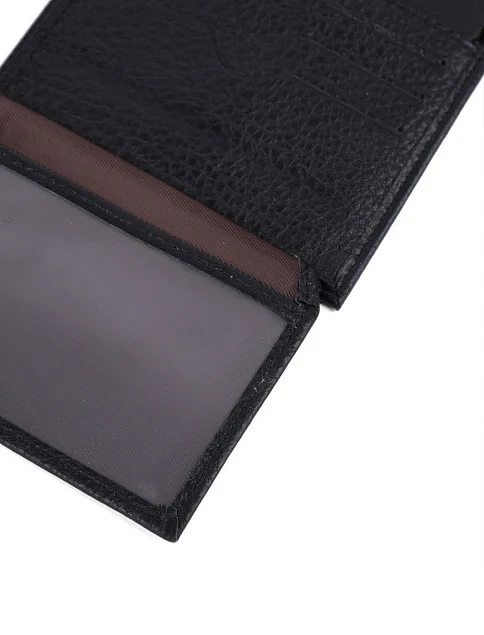 Гаманець на магніті шкіряний чорний - фото 5 - Miraton
