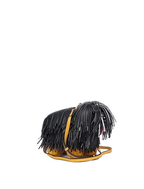 Женская сумка кросс-боди из экокожи черная - фото 2 - Miraton