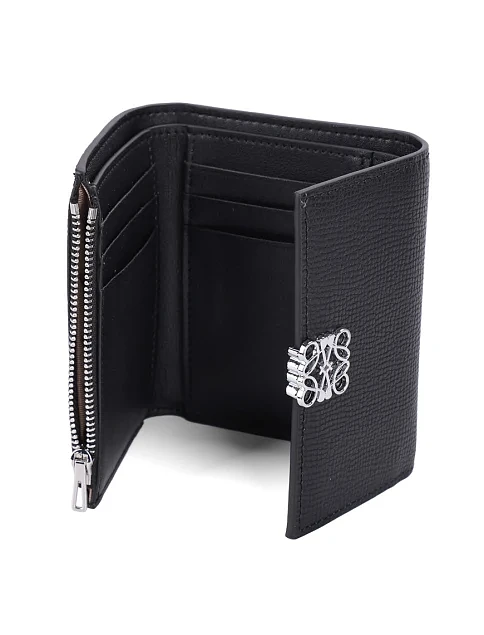 Кошелек кожаный черный - фото 4 - Miraton