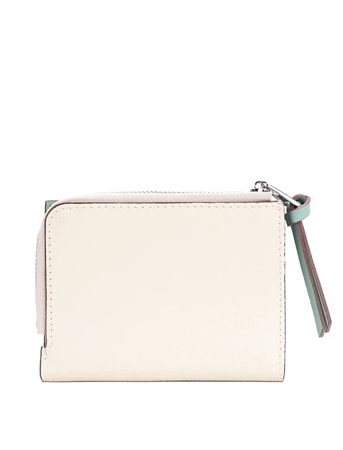 Гаманець шкіряний молочний з брелоком - фото 3 - Miraton