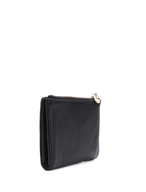 Кошелек на магните кожаный черный - фото 2 - Miraton