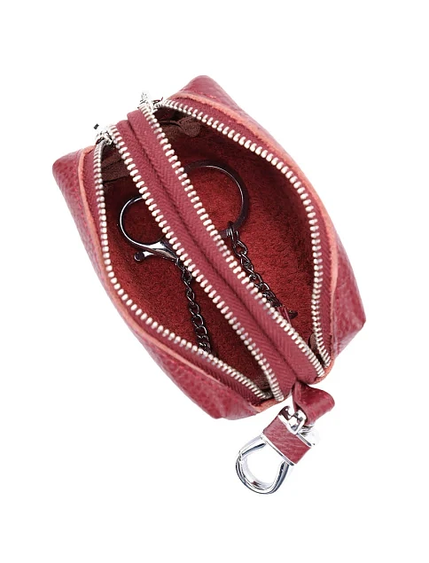 Ключницы кожаные бордовые - фото 4 - Miraton