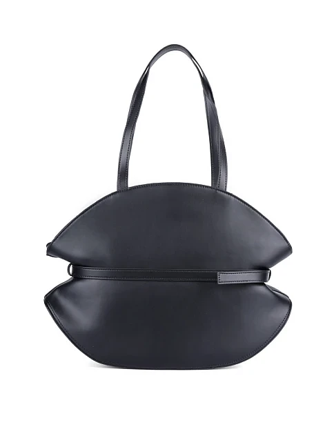 Женская сумка через плечо MIRATON кожаная черная - фото 4 - Miraton