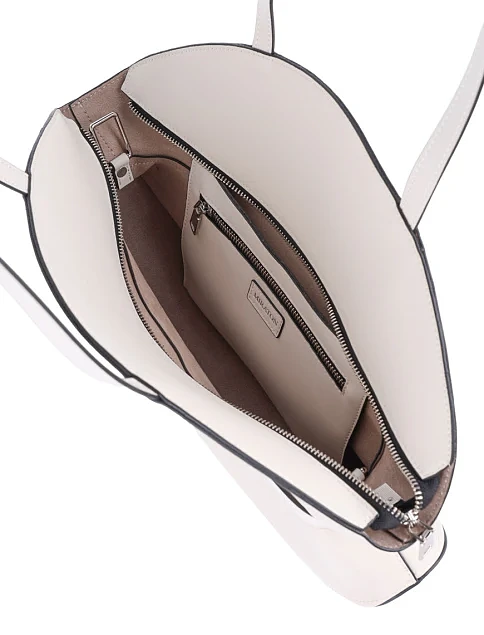 Женская сумка через плечо MIRATON кожаная белая - фото 6 - Miraton