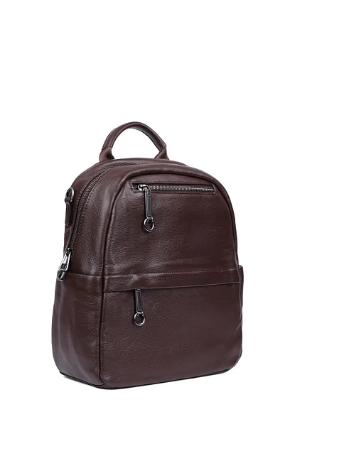 Жіночий рюкзак шкіряний коричневий - фото 2 - Miraton