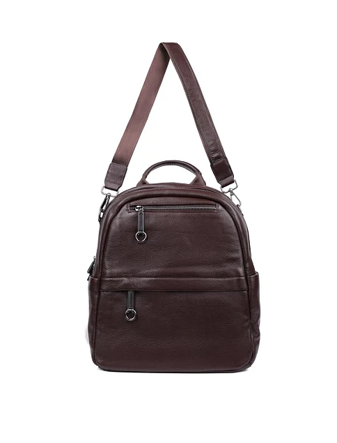 Жіночий рюкзак шкіряний коричневий - фото 6 - Miraton