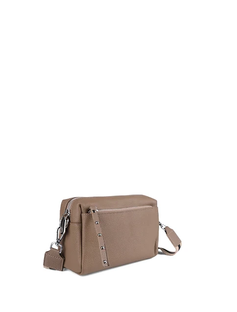 Женская сумка camera bag MIRATON кожаная бежевая - фото 2 - Miraton