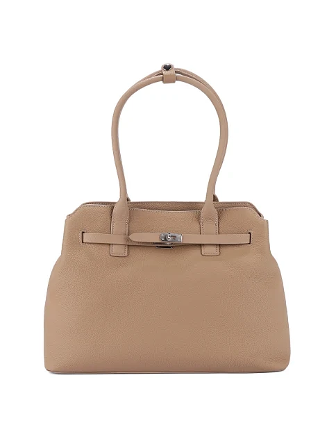 Женская сумка кожаная бежевая - фото 1 - Miraton