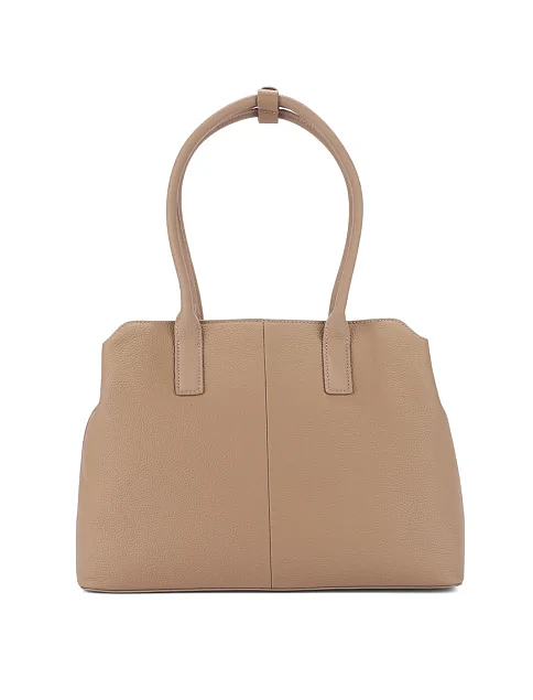 Женская сумка кожаная бежевая - фото 3 - Miraton