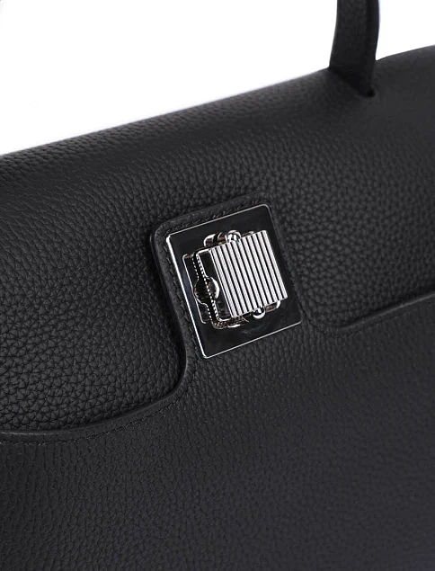 Жіноча сумка тоут шкіряна чорна - фото 4 - Miraton