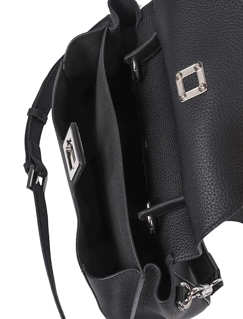 Жіноча сумка тоут шкіряна чорна - фото 5 - Miraton