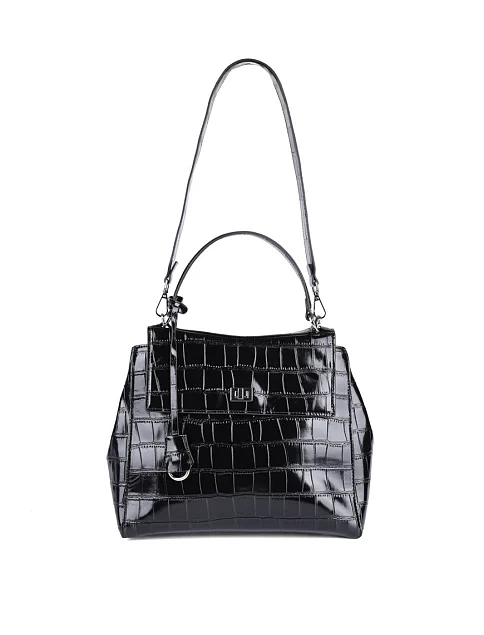 Жіноча сумка-рюкзак MIRATON шкіряна чорна - фото 7 - Miraton