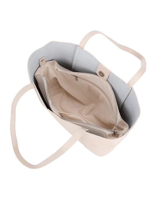 Женская сумка шоппер кожаная белая - фото 6 - Miraton