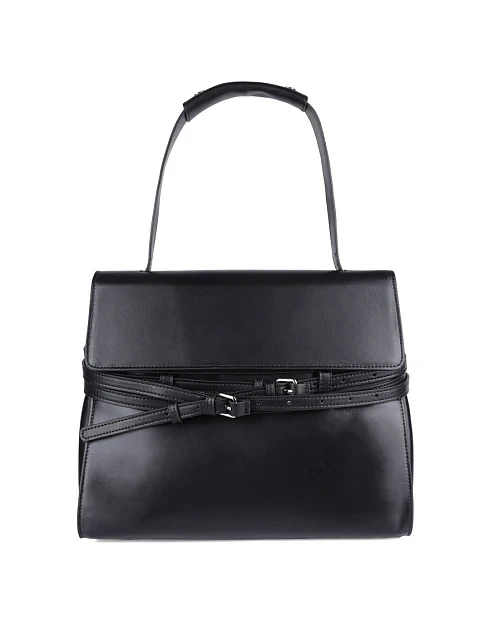 Женская сумка тоут MIRATON кожаная черная - фото 1 - Miraton