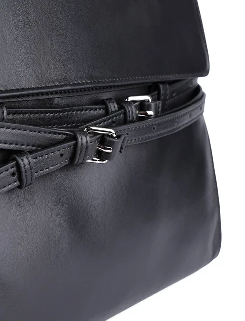 Женская сумка тоут MIRATON кожаная черная - фото 4 - Miraton