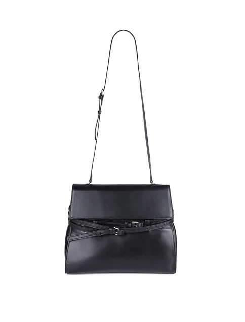 Женская сумка тоут MIRATON кожаная черная - фото 6 - Miraton