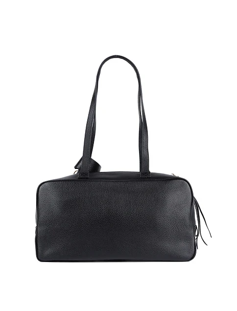 Женская сумка через плечо MIRATON кожаная черная - фото 4 - Miraton