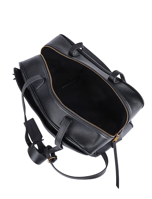 Женская сумка через плечо MIRATON кожаная черная - фото 6 - Miraton