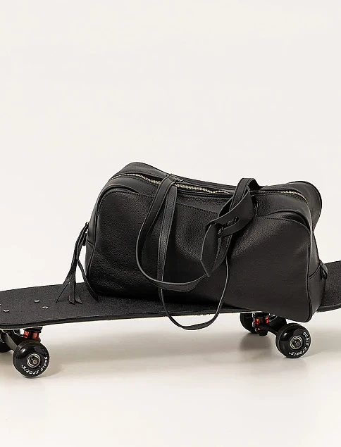 Женская сумка через плечо MIRATON кожаная черная - фото 7 - Miraton