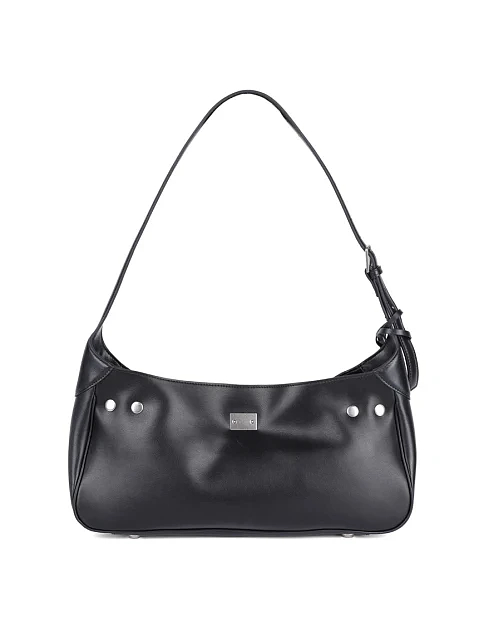 Женская сумка через плечо MIRATON кожаная черная - фото 4 - Miraton