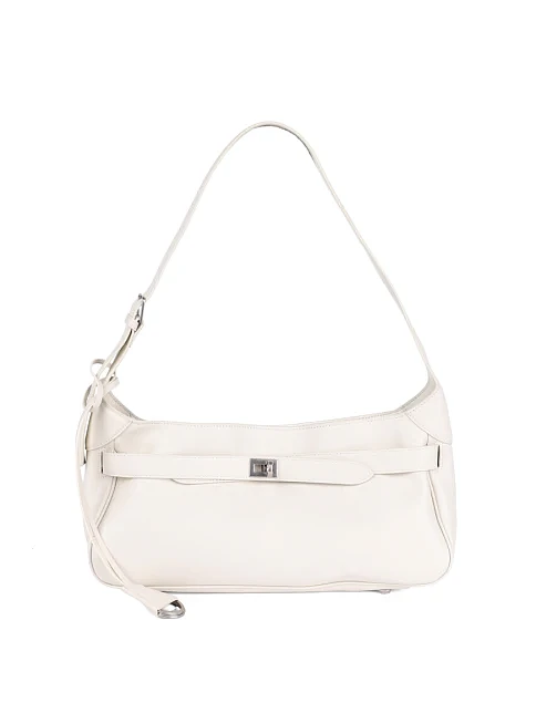 Женская сумка через плечо MIRATON кожаная белая - фото 1 - Miraton