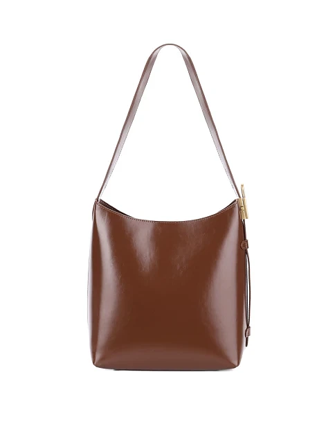 Женская сумка тоут кожаная коричневая - фото 3 - Miraton