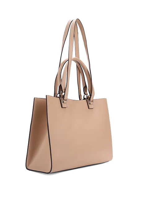 Женская сумка кожаная бежевая - фото 3 - Miraton