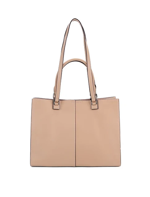 Женская сумка кожаная бежевая - фото 4 - Miraton