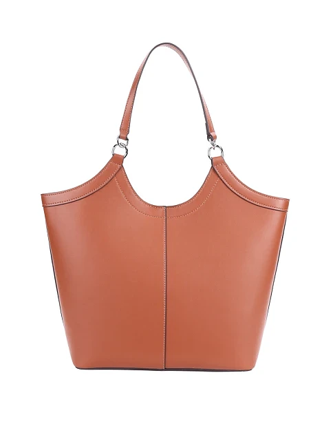 Женская сумка шоппер кожаная кемел - фото 4 - Miraton