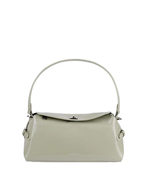 Женская сумка через плечо MIRATON кожаная серая - фото 1 - Miraton