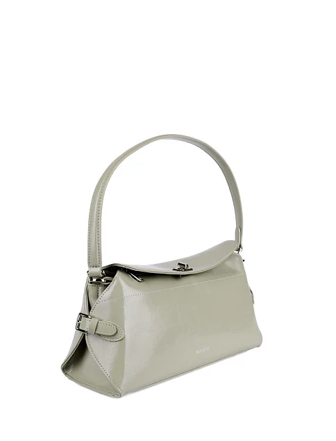 Женская сумка через плечо MIRATON кожаная серая - фото 2 - Miraton