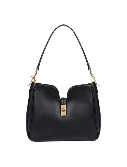 Женская сумка через плечо кожаная черная - фото 1 - Miraton