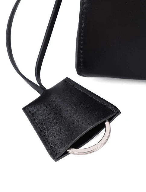 Женская сумка тоут кожаная черная - фото 6 - Miraton