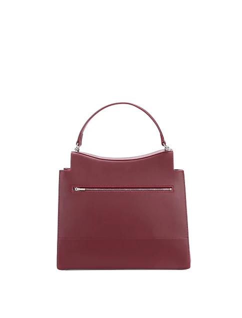Женская сумка тоут кожаная бордовая - фото 3 - Miraton