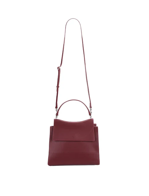 Женская сумка тоут кожаная бордовая - фото 5 - Miraton