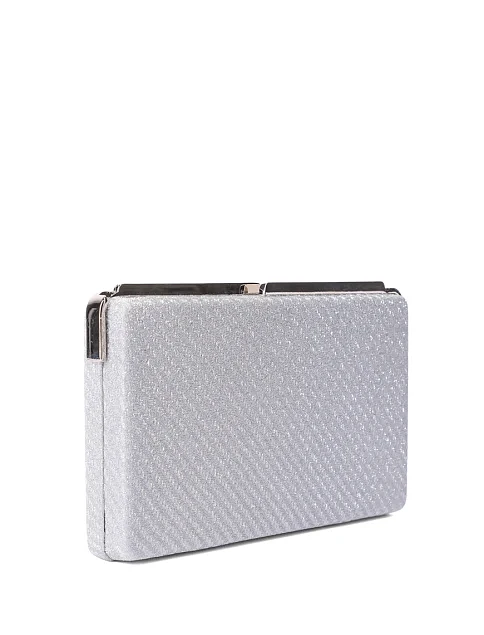 Женский клатч серебряный - фото 2 - Miraton