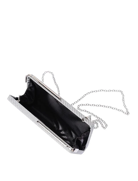 Женский клатч серебряный - фото 5 - Miraton