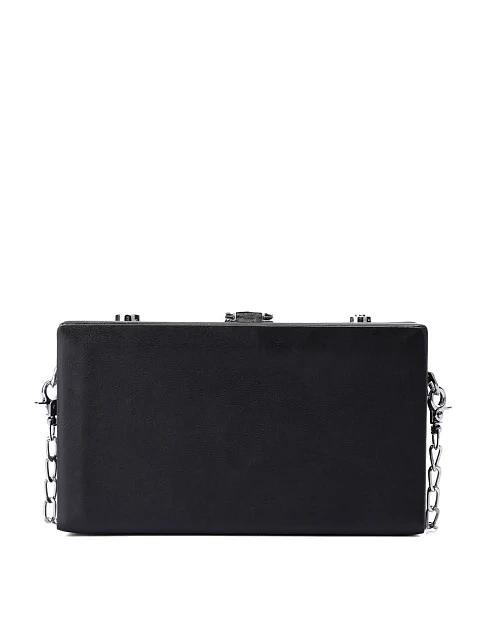 Женский минодьер из экокожи черный - фото 4 - Miraton