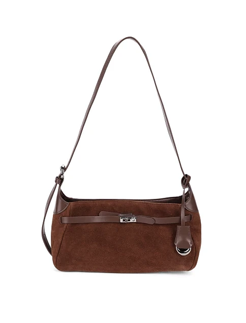 Женская сумка через плечо замшевая кемел - фото 1 - Miraton