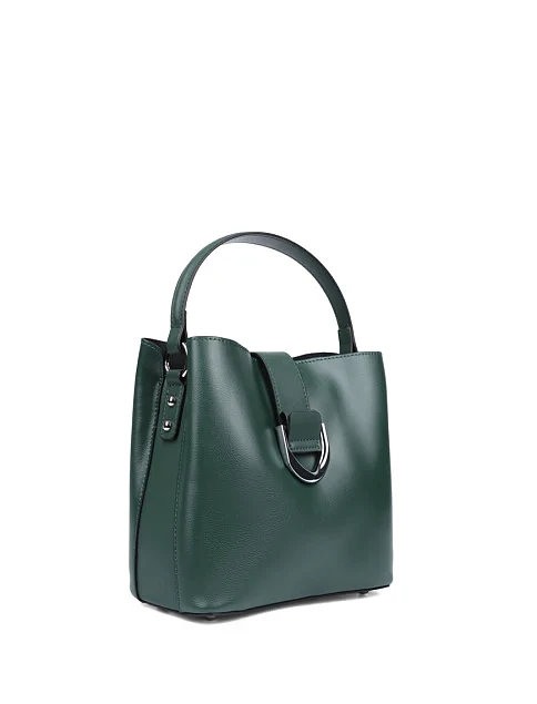 Женская сумка кожаная зеленая - фото 2 - Miraton