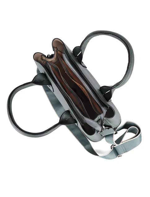 Женская сумка тоут MIRATON кожаная зеленая - фото 5 - Miraton